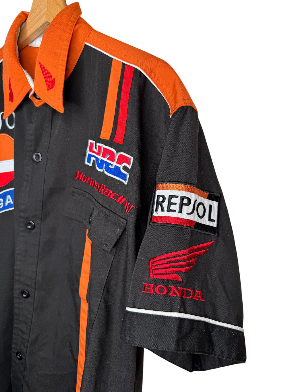 Honda Racing Repsol HRC camicia racing vintage ricamata XL