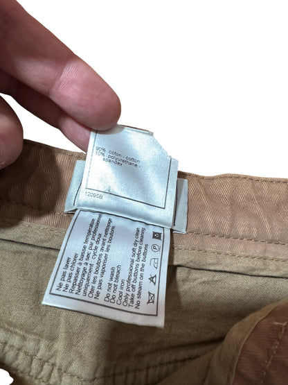 Chanel Pantaloni Donna Flare Cotone Beige con Inserti Ecopelle – FR 36 (IT 40)
