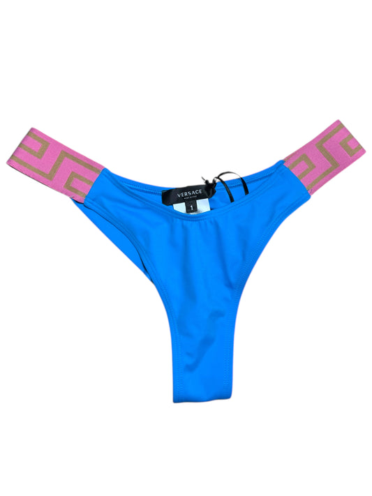 Slip Bikini Donna Versace Mare Elastico Greca Rosa - Taglia 1