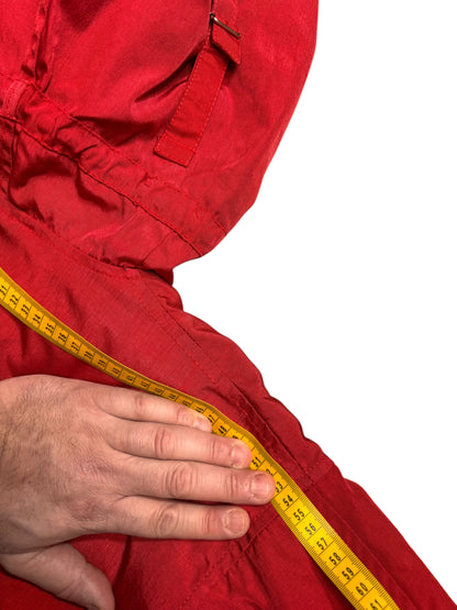 Giacca Napapijri Geographic rossa vintage uomo con cappuccio