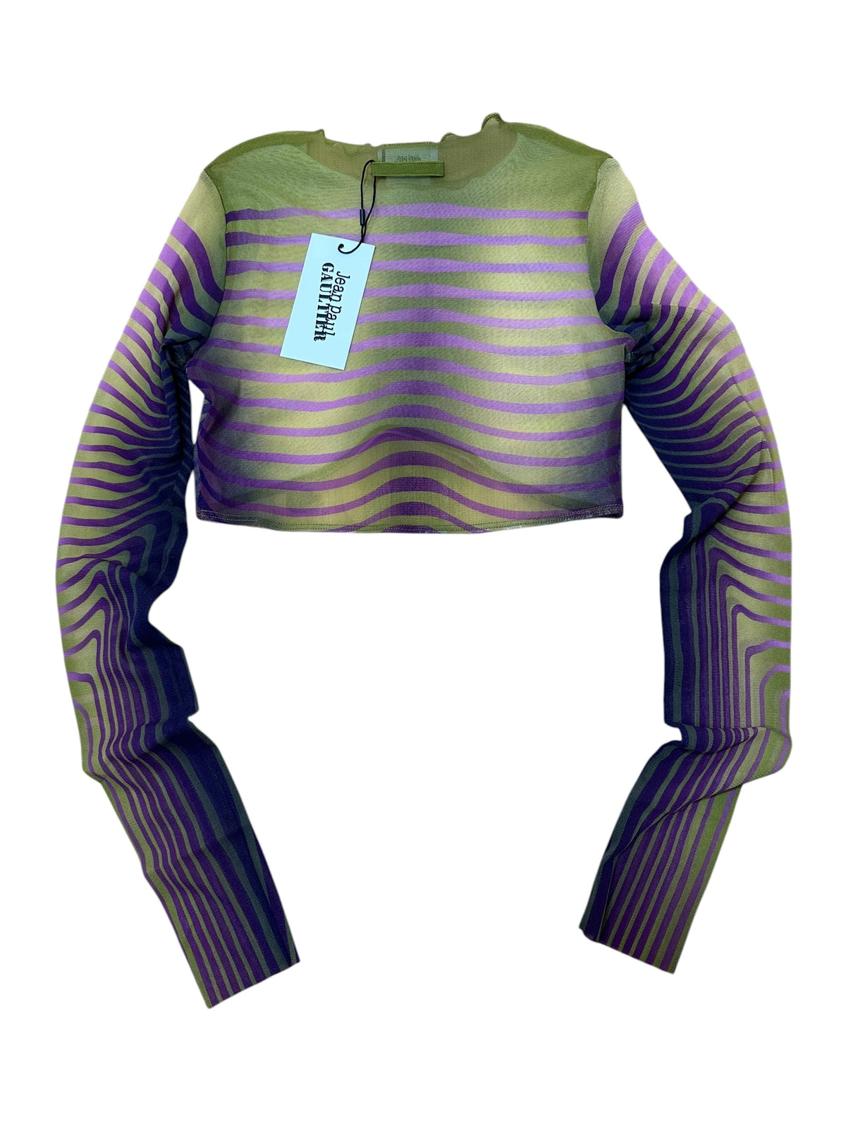 Jean Paul Gaultier crop top a righe (M-L) — foto 4