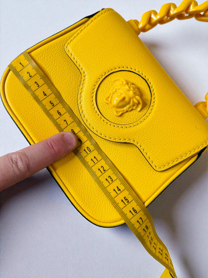 Versace La Medusa Mini Bag Gialla in Pelle
