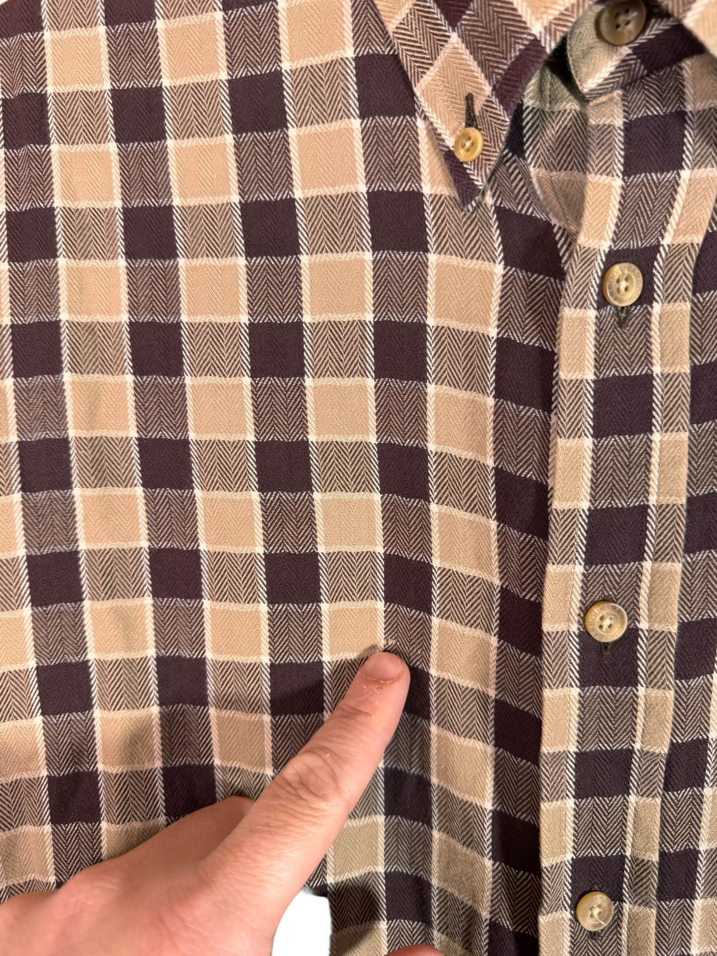 Camicia Barbour a quadri beige marrone cotone taglia XL — foto 6