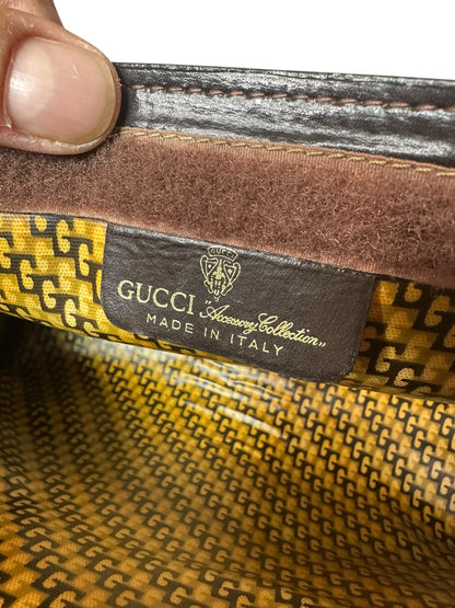 Gucci pochette vintage in pelle scamosciata