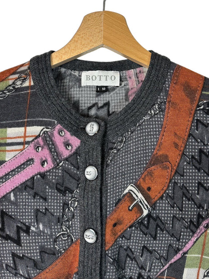 Cardigan vintage stampato (L)