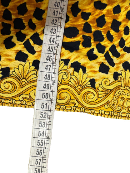 Completo vintage Istante by Gianni Versace anni ’90 – Giacca + Gonna con stampa barocca e animalier