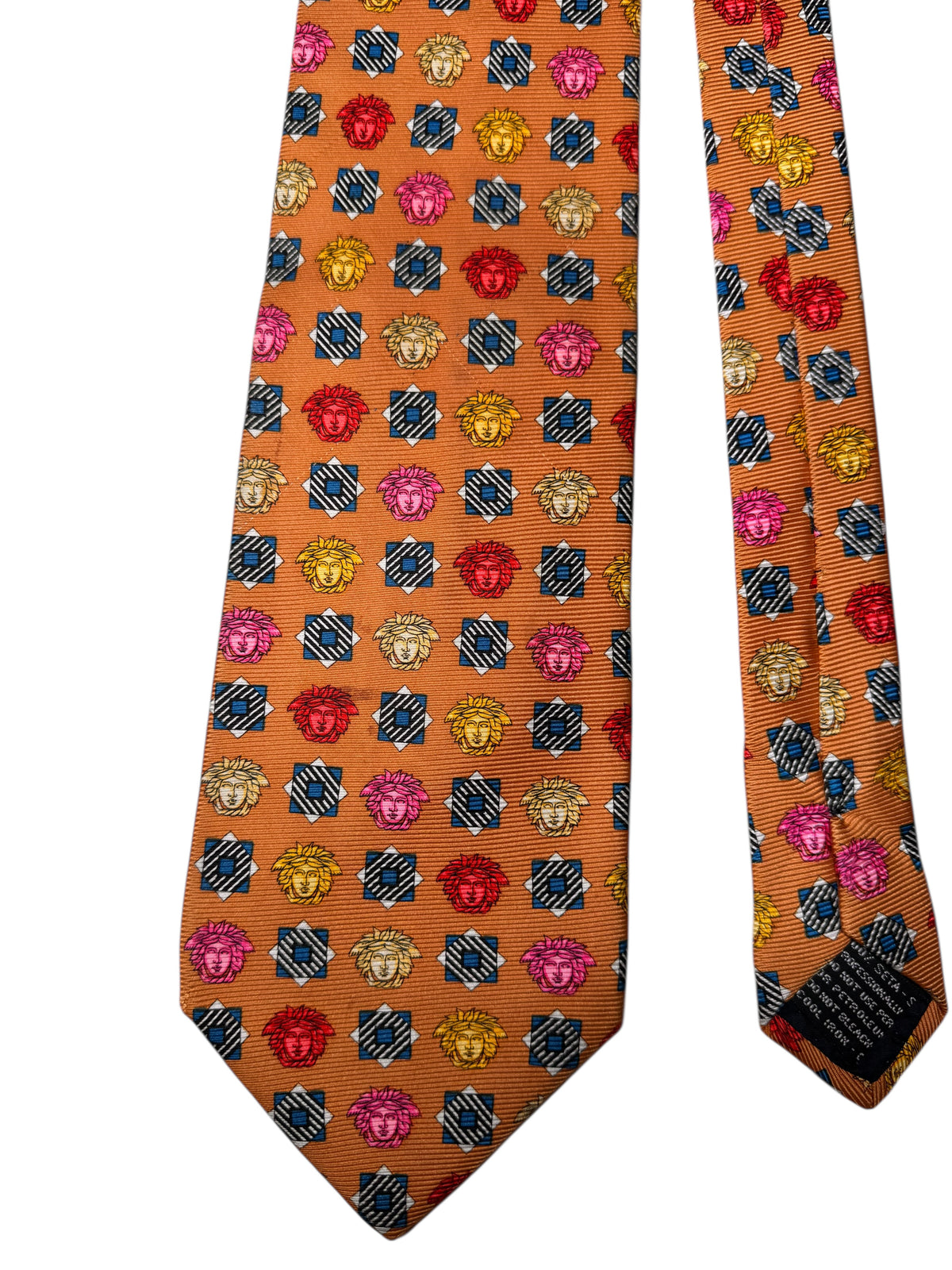 Cravatta Gianni Versace vintage in seta fantasia Medusa multicolor — foto 2