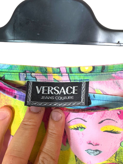 Shorts vintage Versace Jeans Couture Marilyn Monroe & Betty Boop - Taglia 44 IT