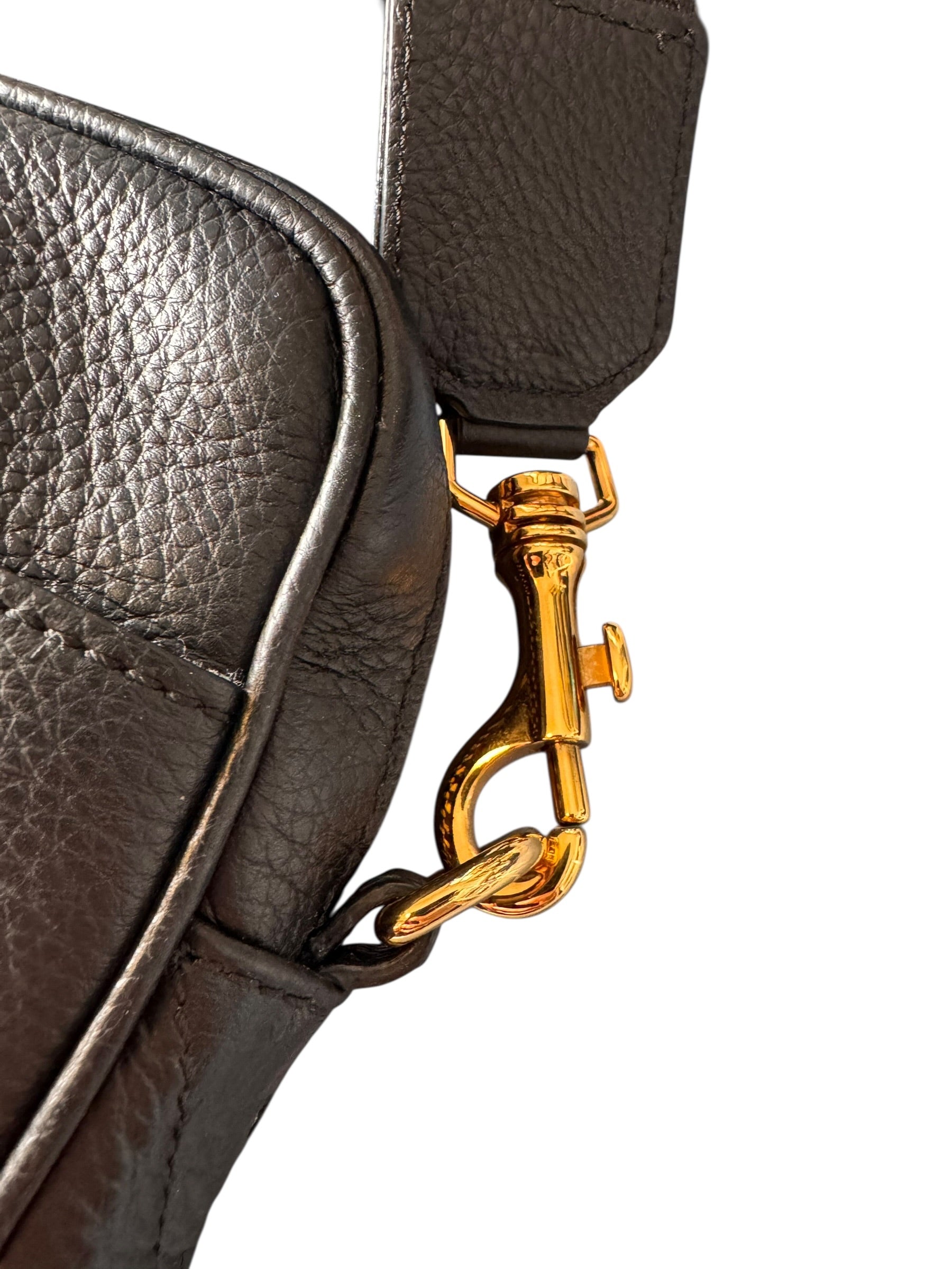 Borsa tracolla Versace pelle nera Medusa oro Greca — foto 8
