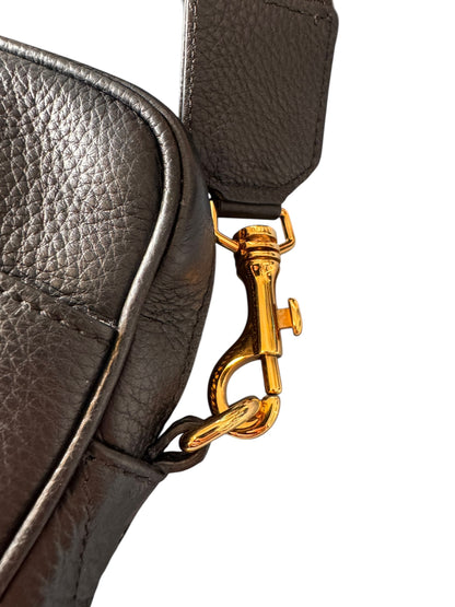 Borsa tracolla Versace pelle nera Medusa oro Greca — foto 8