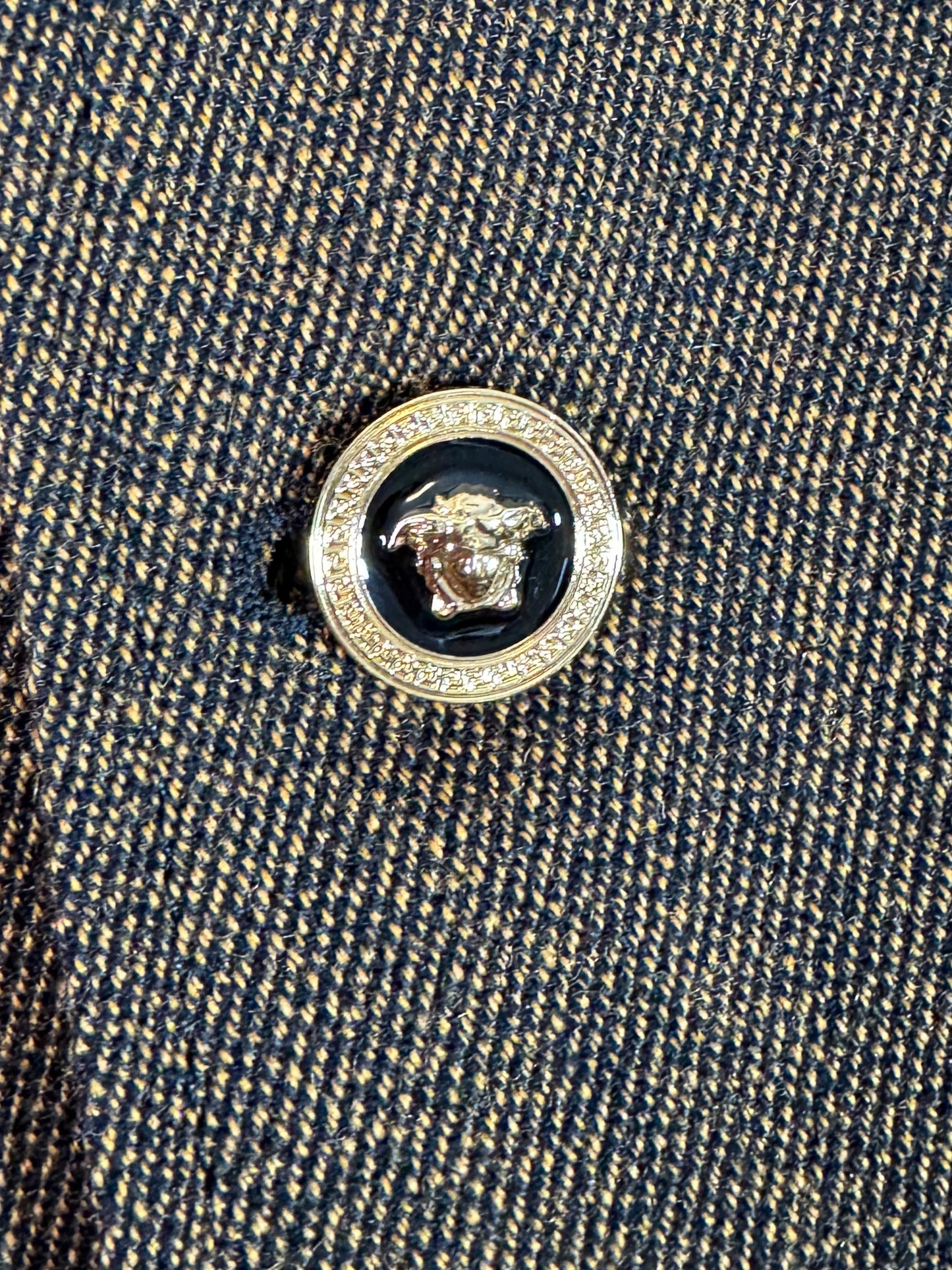 Versace Cappotto Uomo Marrone con Dettagli Medusa Taglia 48 IT – Nuovo.