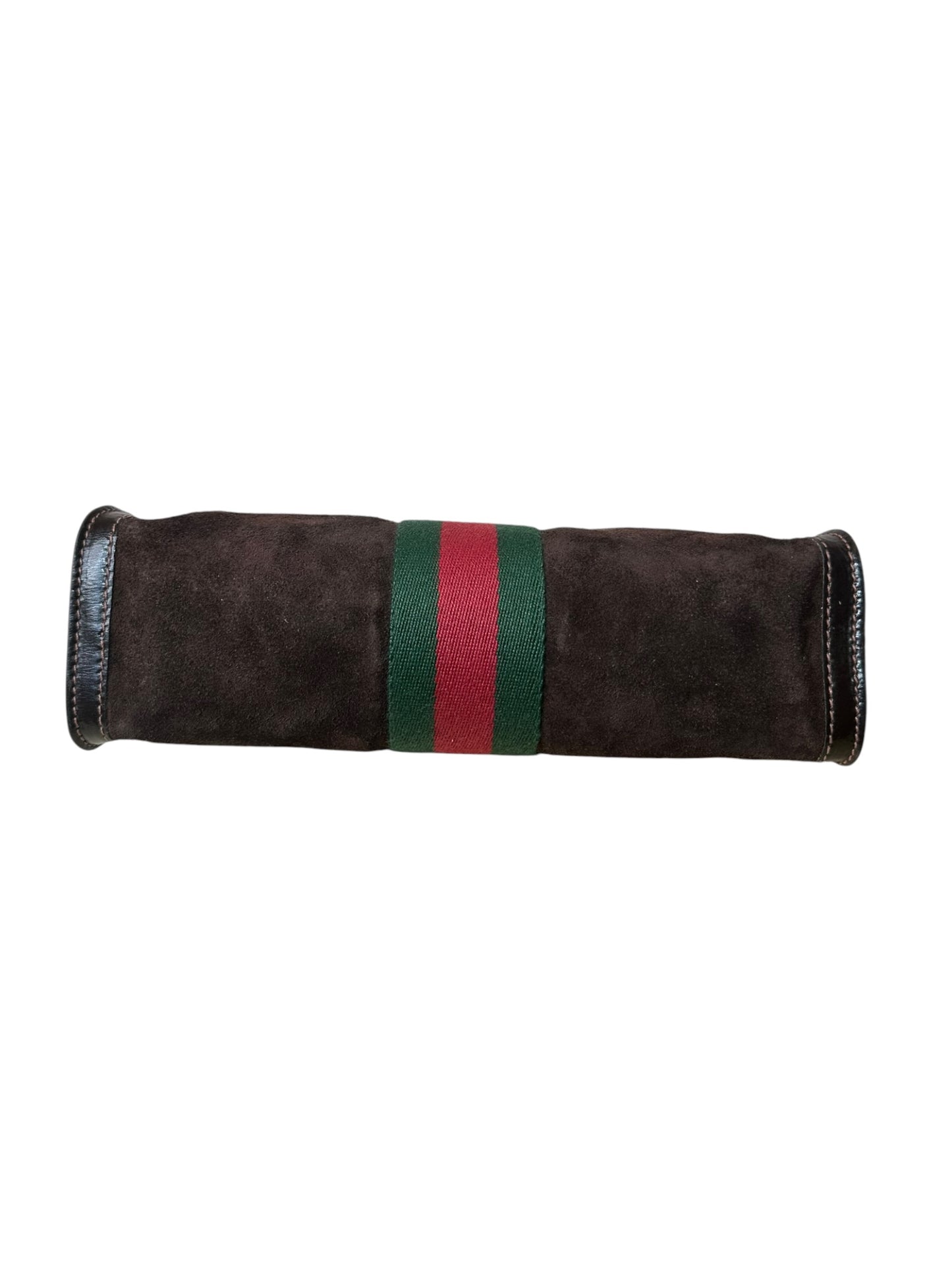 Gucci pochette vintage in pelle scamosciata