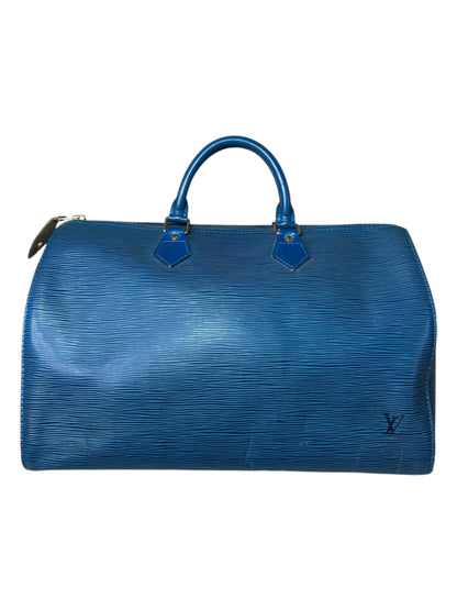 Louis Vuitton borsa speedy in pelle epi blu