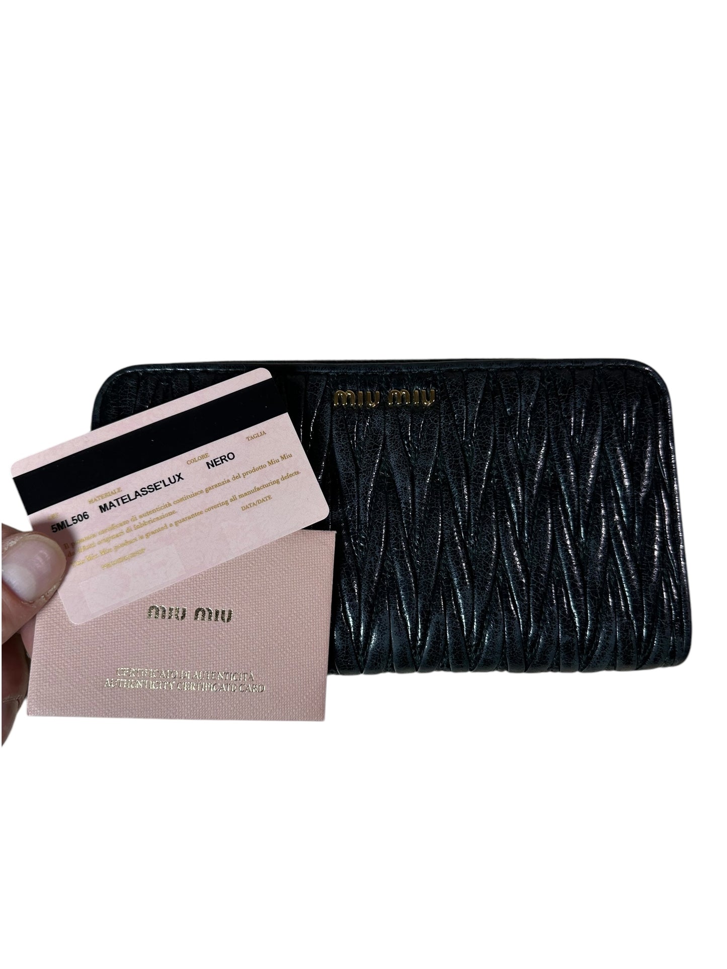 Miu miu portafoglio in pelle