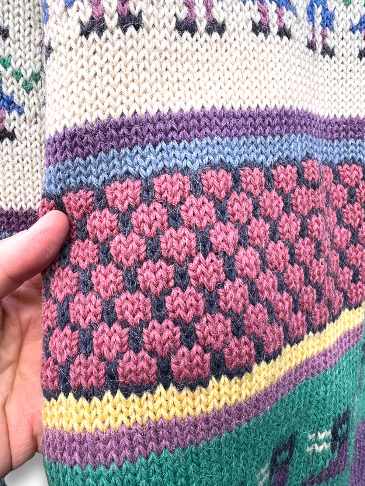 Maglione artigianale lana 100% peruviana vintage multicolor — foto 3