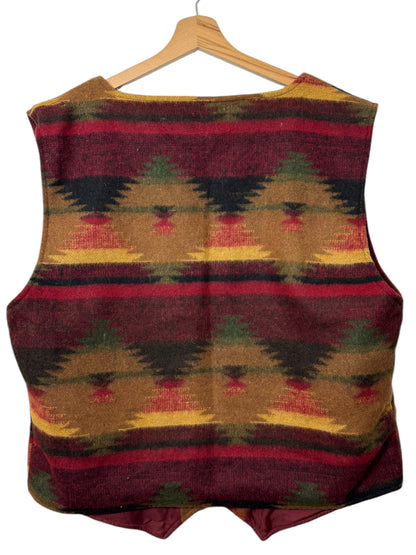 Camel gilet vintage stile azteco (2XL)