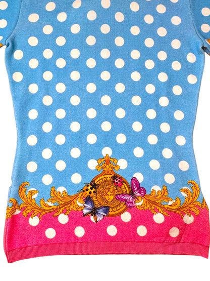 Maglia Versace Pois Medusa Barocco Seta Made in Italy Taglia 36 — foto 3