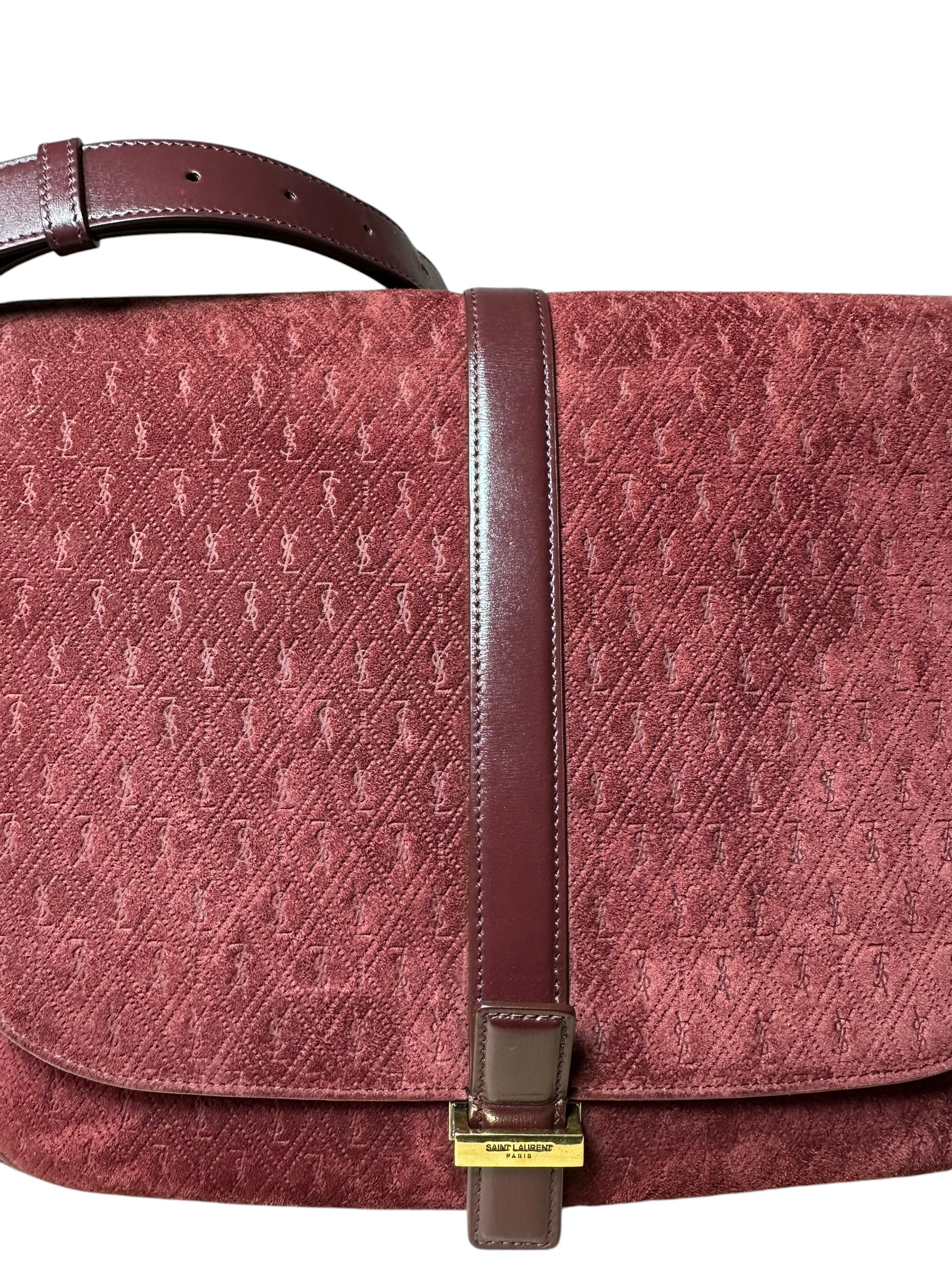 Saint Laurent borsa in suede monogram — foto 2