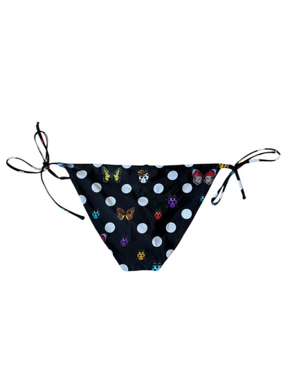Slip Bikini Versace x Dua Lipa – Taglia 4 – Nero Pois – Nuovo con Etichette