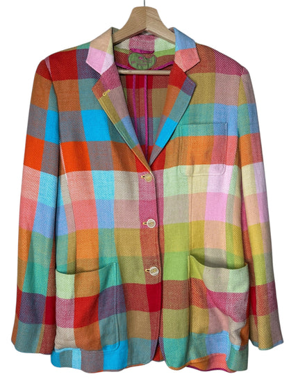 Etro blazer vintage a quadri