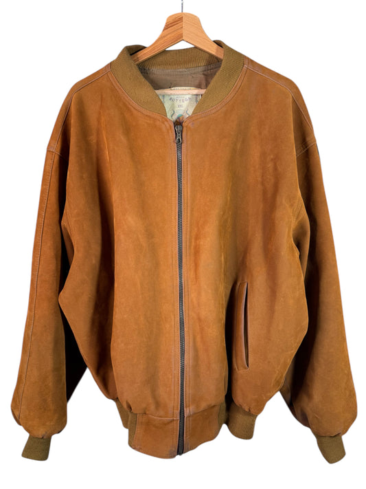 Giacca vintage Antica Bottega marrone bomber Made in Italy XXL