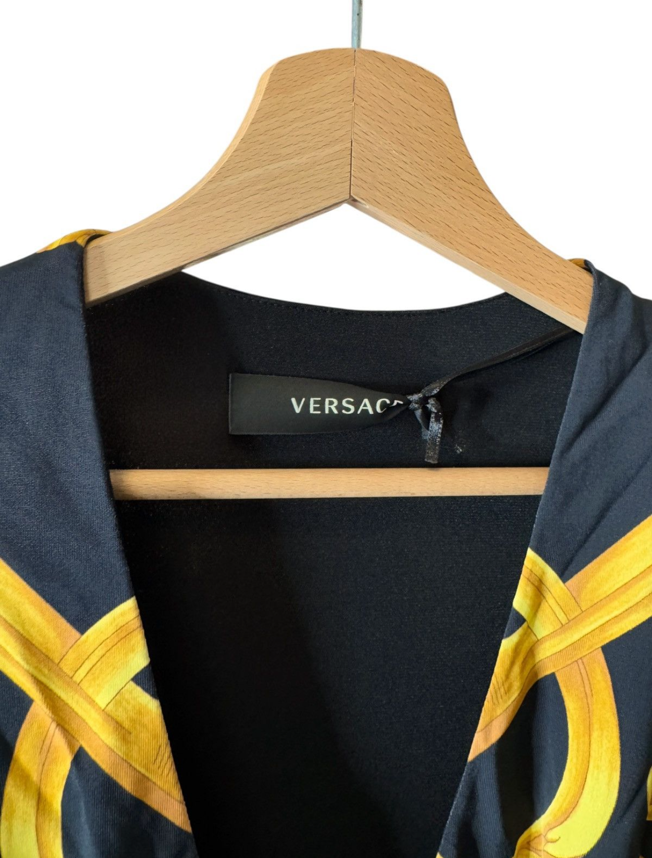 Abito Versace Barocco nero oro Medusa wrap dress tg 36 Made in Italy — foto 11
