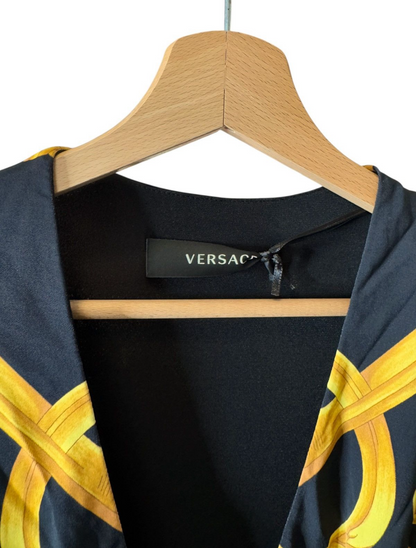 Abito Versace Barocco nero oro Medusa wrap dress tg 36 Made in Italy — foto 11
