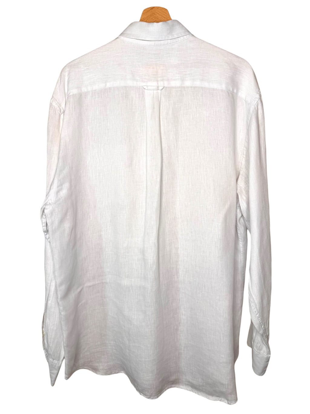 Camicia Barbour uomo XL in lino 100% bianca Made in Portugal — foto 7
