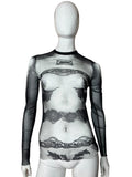 Jean Paul Gaultier top stampato