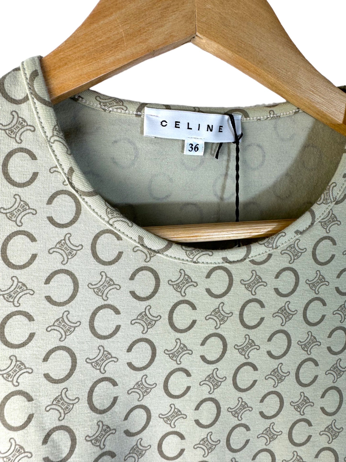 Celine t-shirt con loghi. (S)