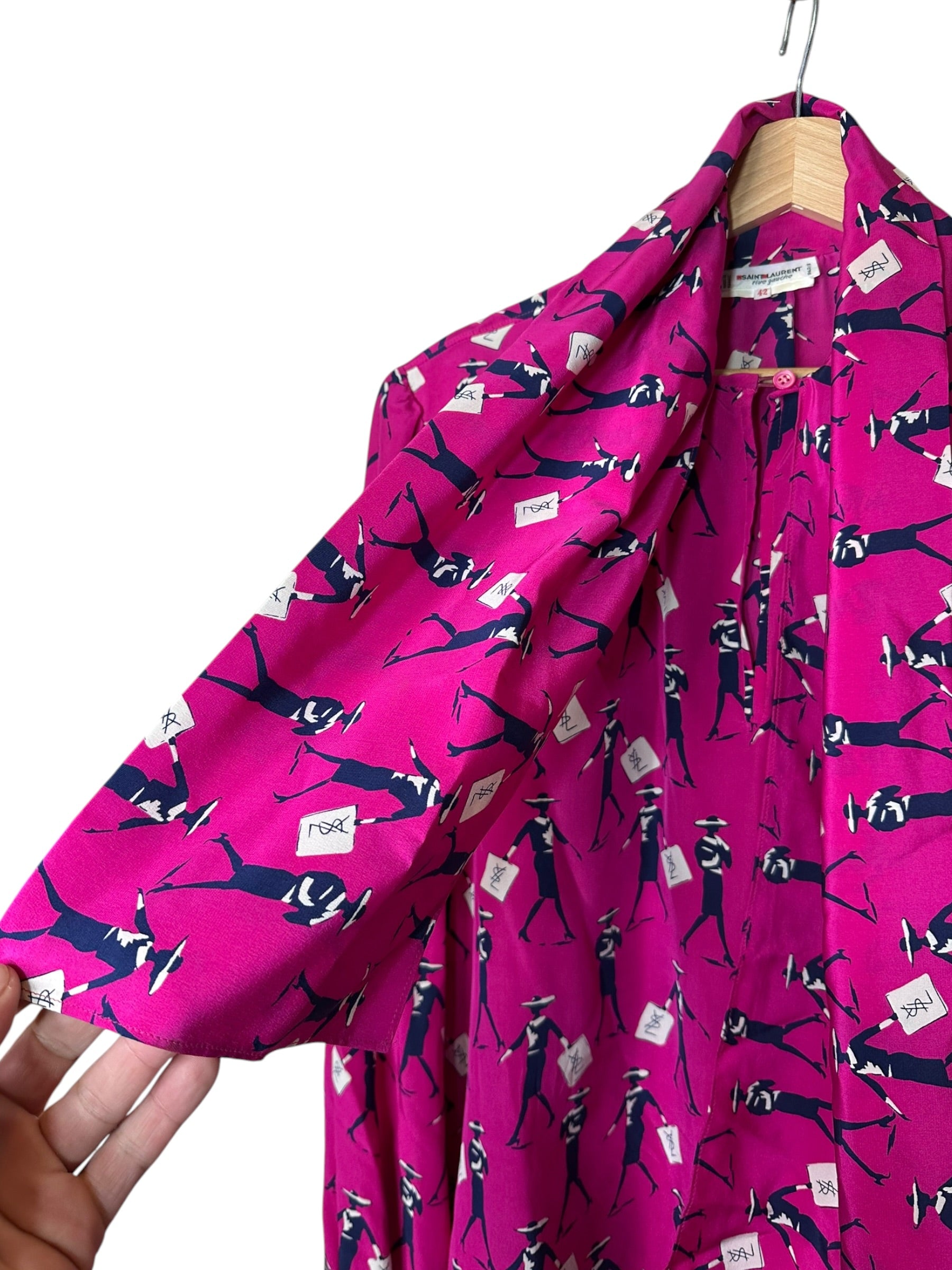 Yves Saint Laurent camicia vintage in seta — foto 6