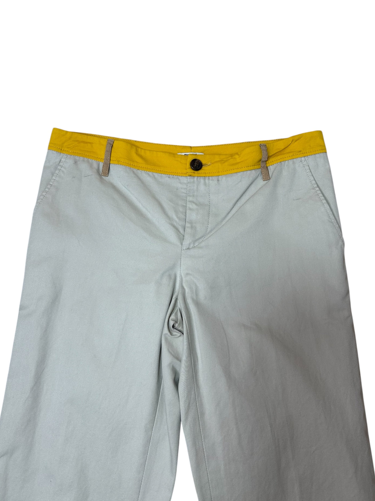Miu Miu pantaloni Capri in cotone — foto 5