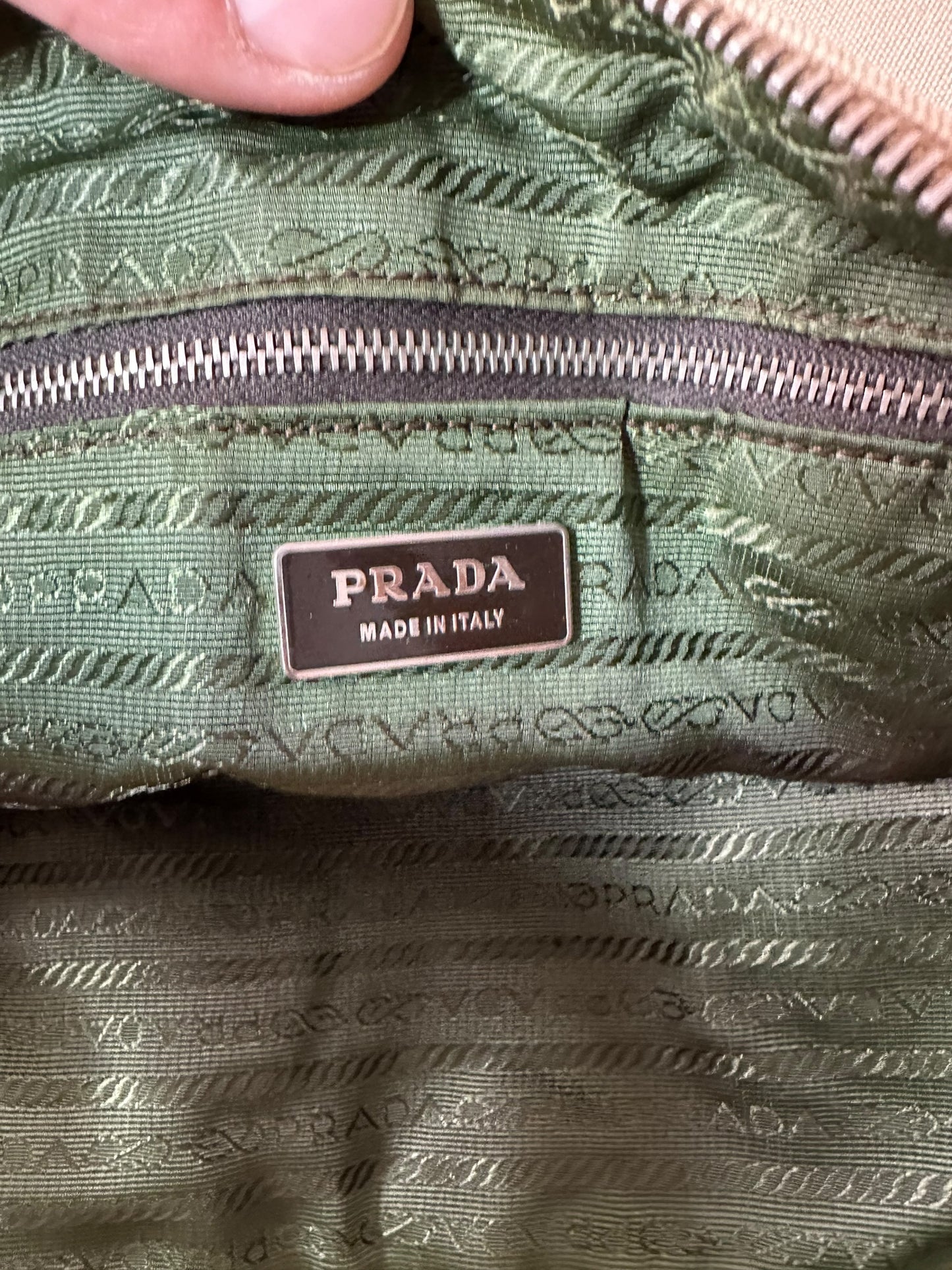 Prada borsa vintage in tela e pelle — foto 12