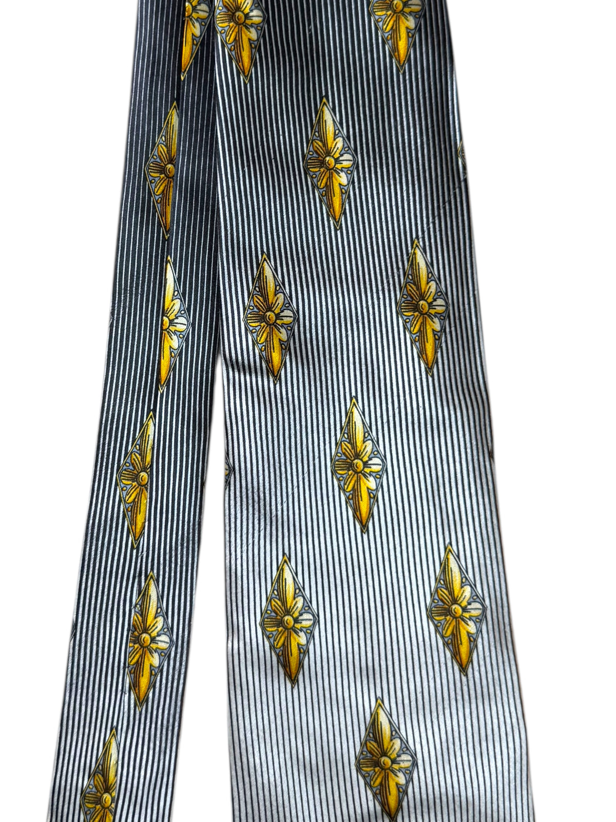 Cravatta vintage Gianni Versace rigata barocca Medusa seta 100% Made in Italy — foto 3