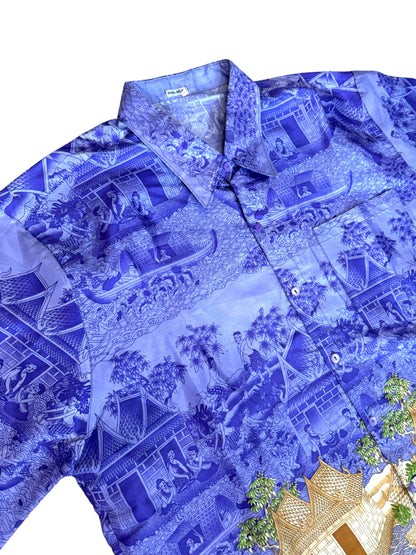 Camicia vintage stampata (XXL)