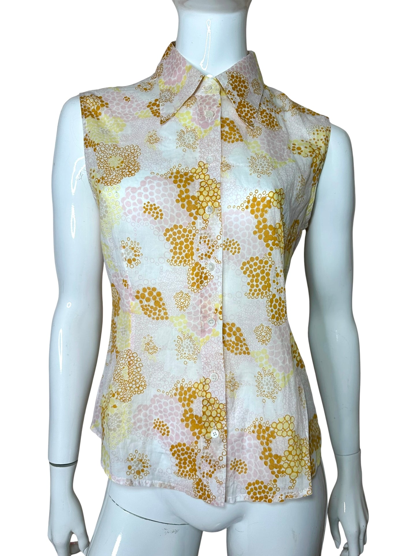 Miu Miu camicia smanicata in cotone