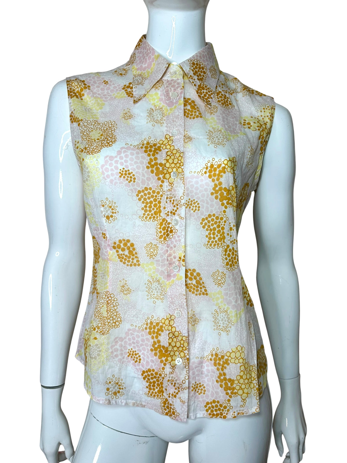 Miu Miu camicia smanicata in cotone
