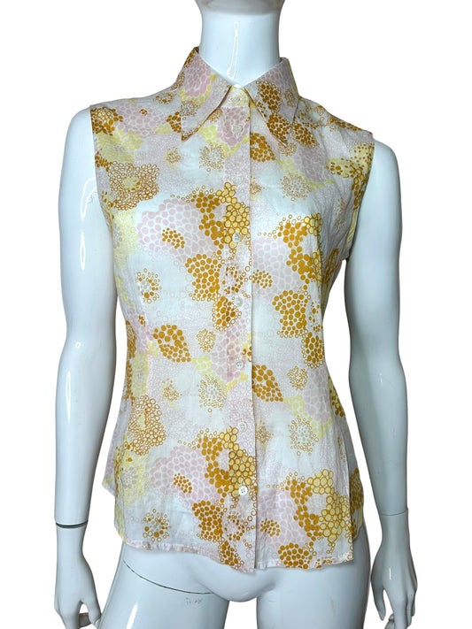Miu Miu camicia smanicata in cotone