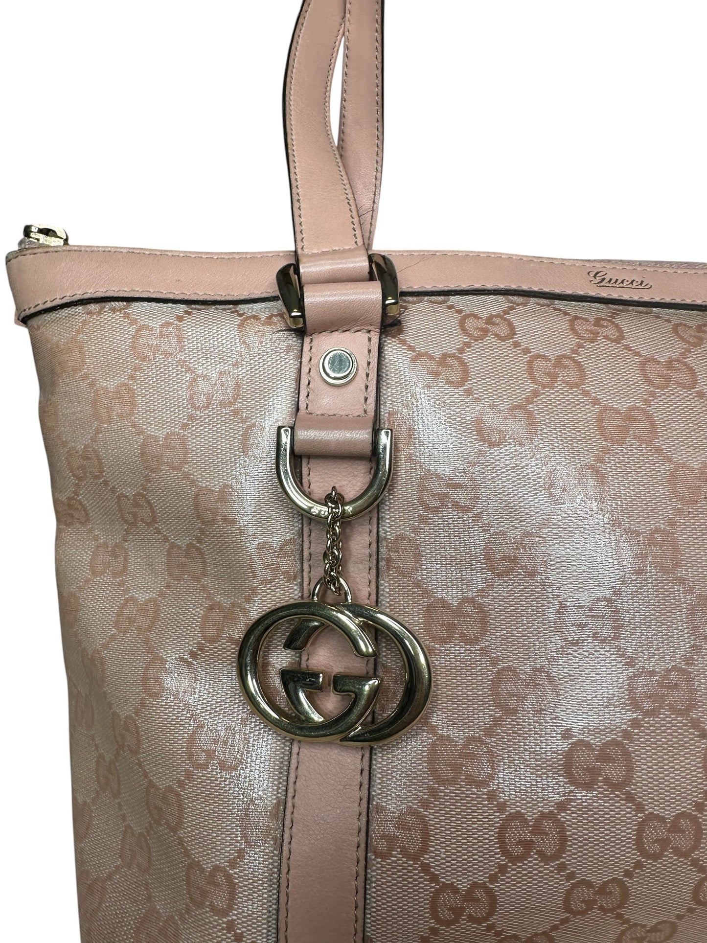Gucci borsa vintage in tela e pelle — foto 3