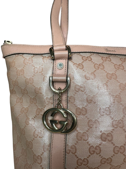 Gucci borsa vintage in tela e pelle — foto 3