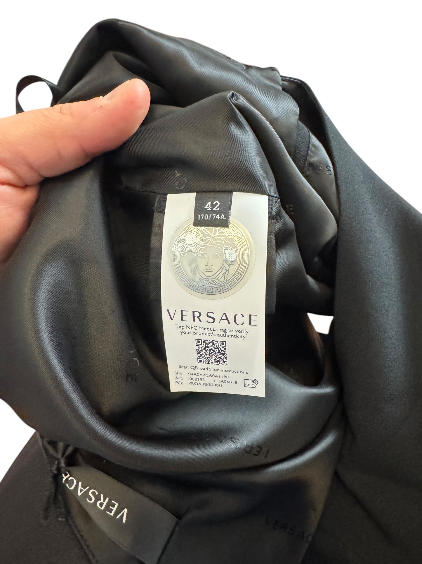 Gonna Versace Nera con Bottoni Oro – Taglia 42 – Made in Italy