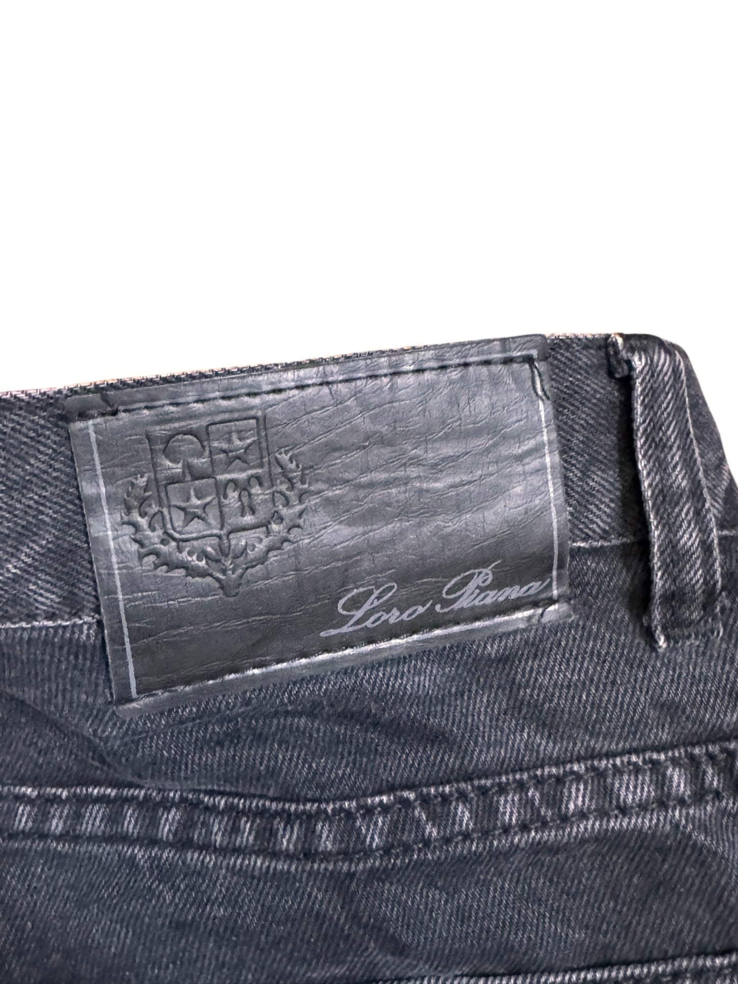 Jeans Loro Piana nero denim 100% cotone W30 L32 — foto 8