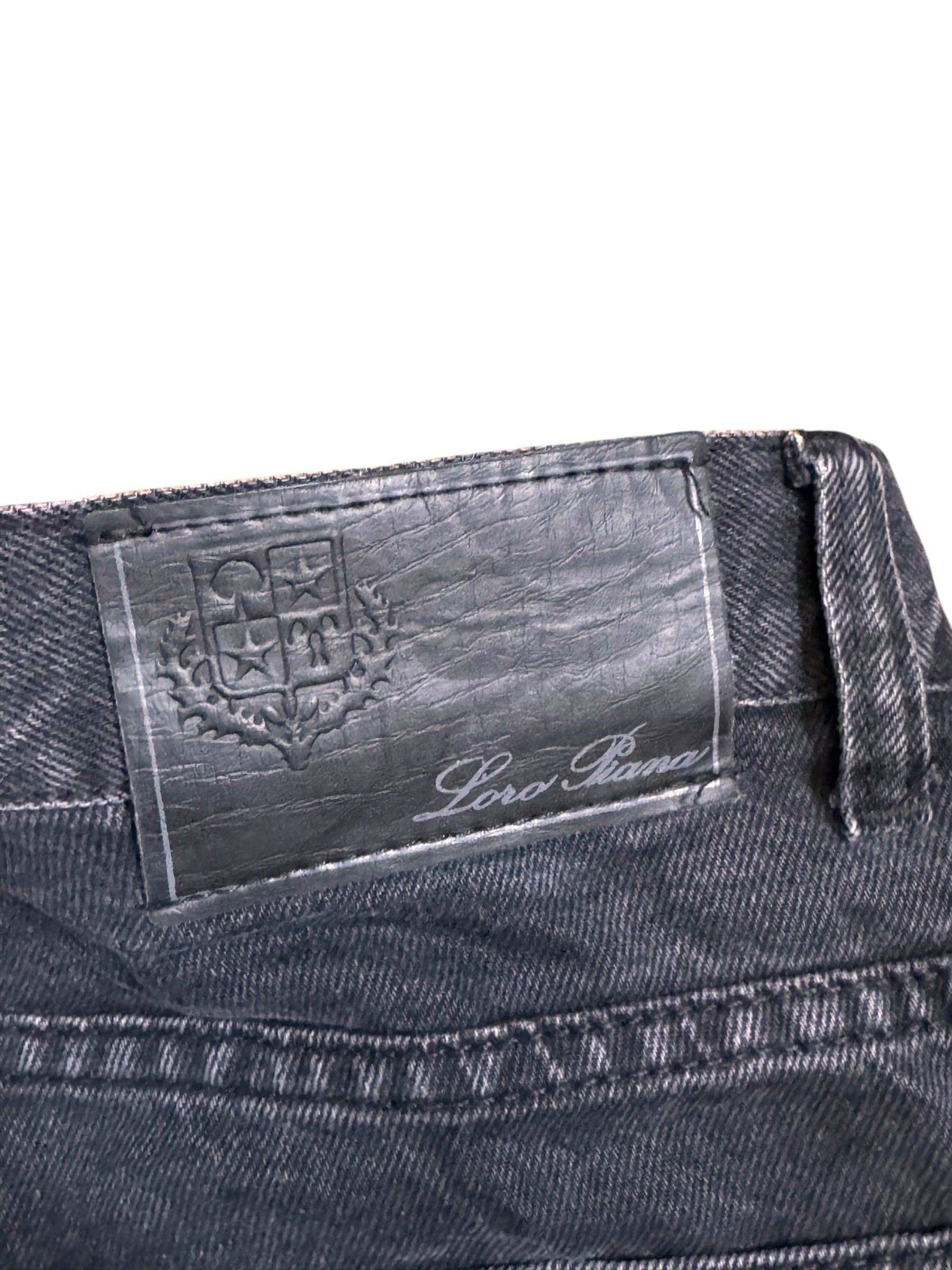 Jeans Loro Piana nero denim 100% cotone W30 L32 — foto 8