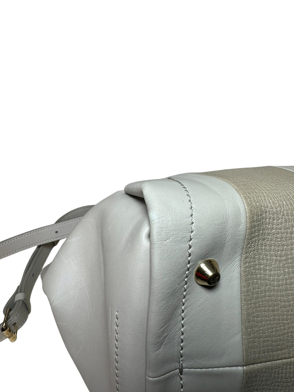 Lanvin – Borsa in pelle grigio perla e tortora