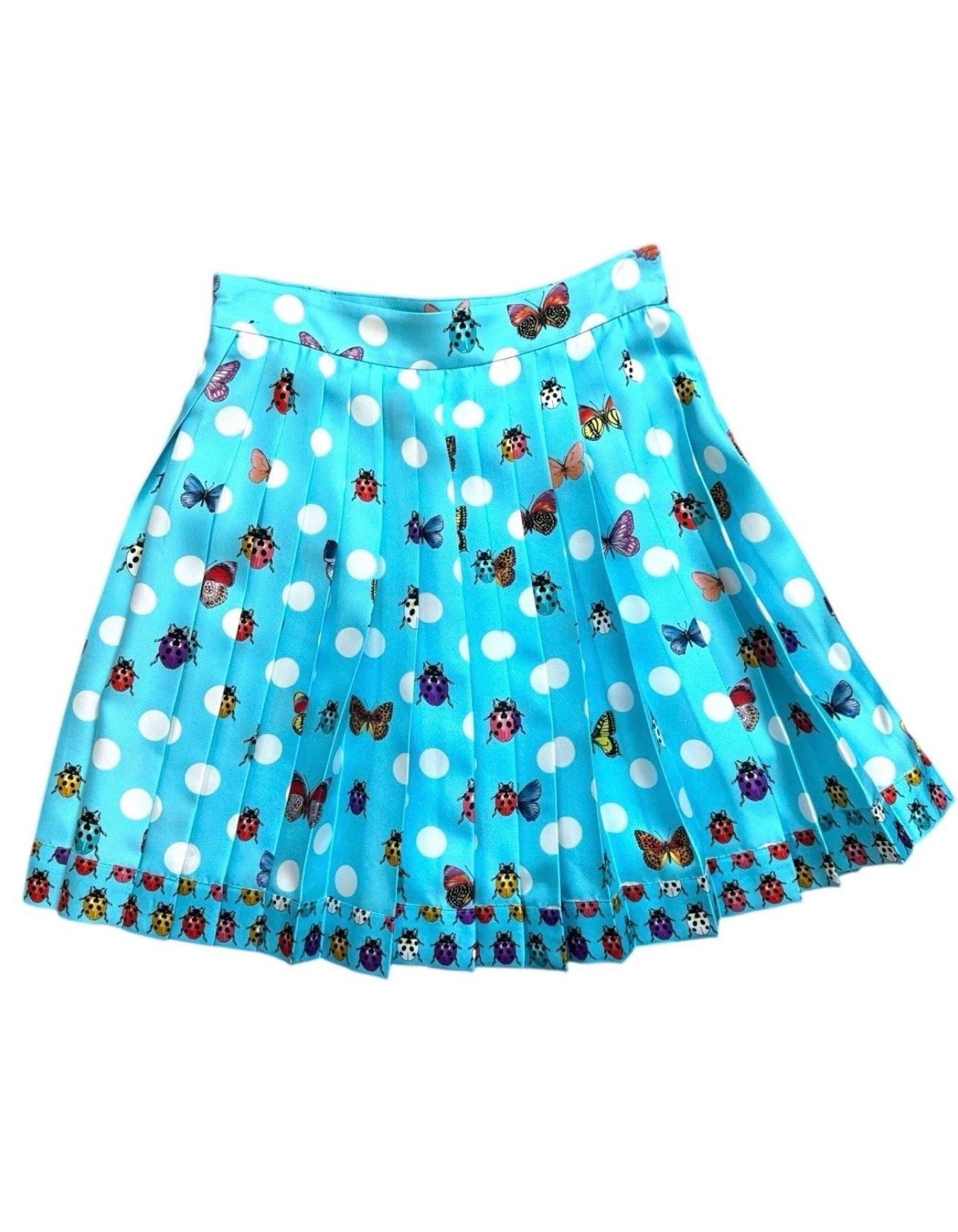Gonna Versace in Seta con Stampa Coccinelle e Pois — foto 6