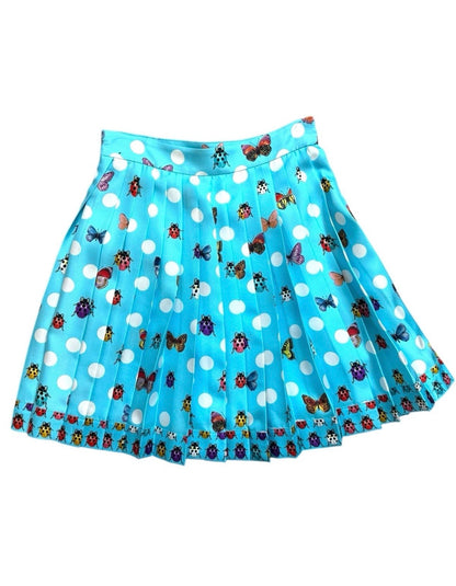 Gonna Versace in Seta con Stampa Coccinelle e Pois — foto 6