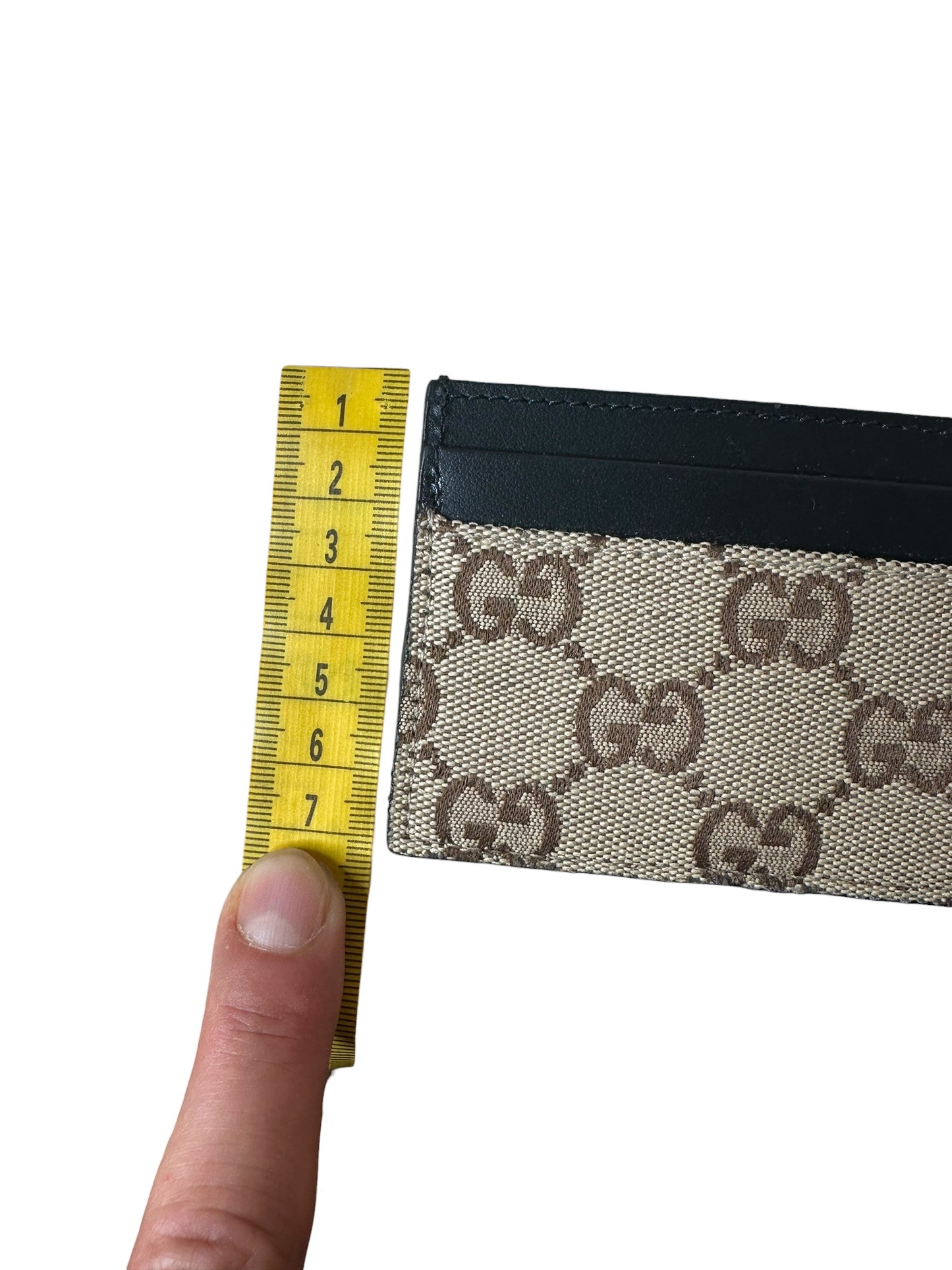 Gucci porta carte in tela e pelle
