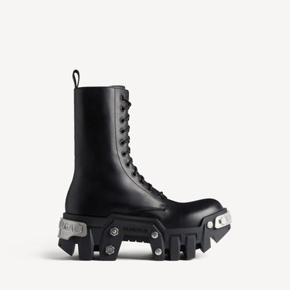 Balenciaga Bulldozer Lace Booti black silver pelle - taglia 44
