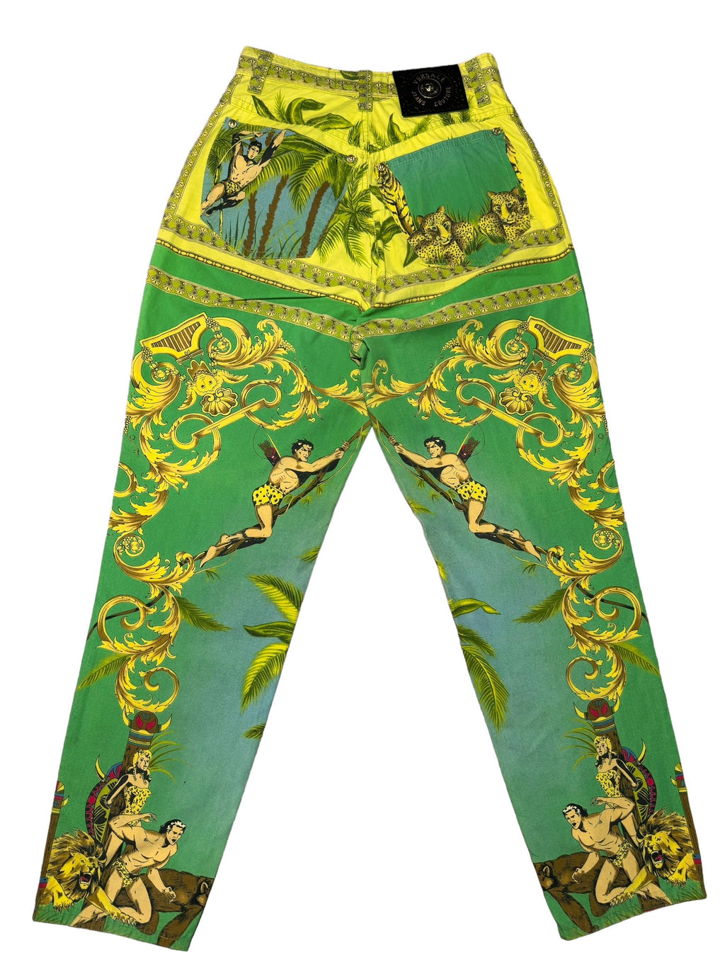 Versace pantaloni vintage stampa Tarzan in cotone — foto 2