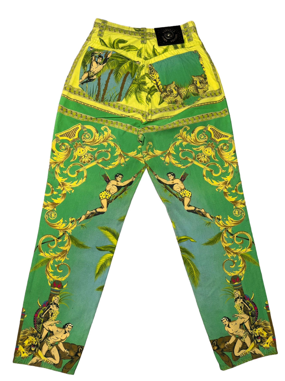 Versace pantaloni vintage stampa Tarzan in cotone — foto 2